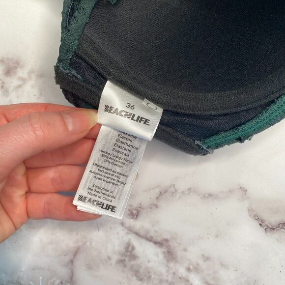 BEACH LIFE Green Embroidery Bandeau Bikini Top and Bottoms | Size: 36 - Picture 8 of 12